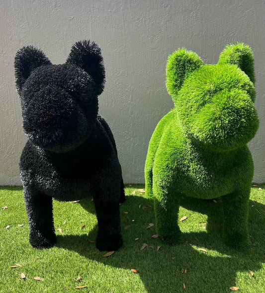 Topiary French bull dog artificial grass animals