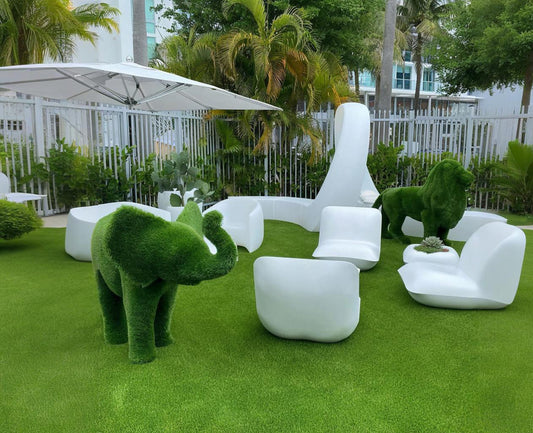 Topiary Baby elephant female artificial grass animals