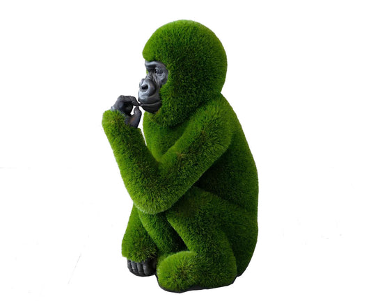 Topiary Gorilla baby with carved face artificial grass animals baby Gorilla