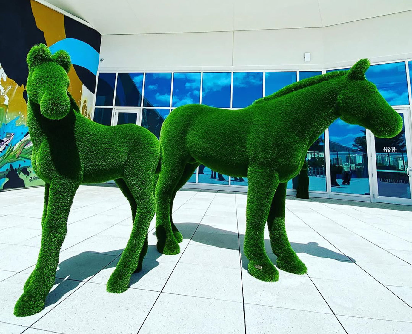 Topiary horse baby artificial grass animals Foal