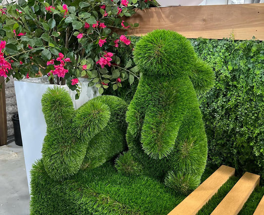 Topiary standing baby bunny artificial grass animals baby rabbit