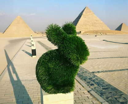Topiary sitting baby bunny artificial grass animals baby rabbit
