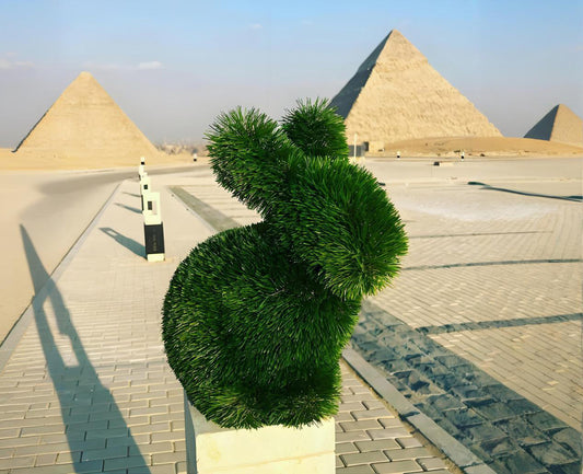 Topiary sitting baby bunny artificial grass animals baby rabbit