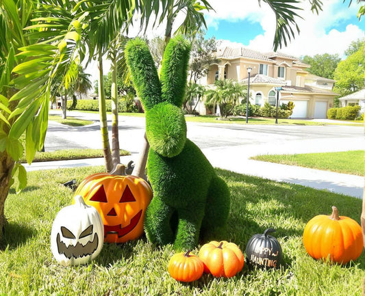Topiary sitting bunny artificial grass animals rabbit