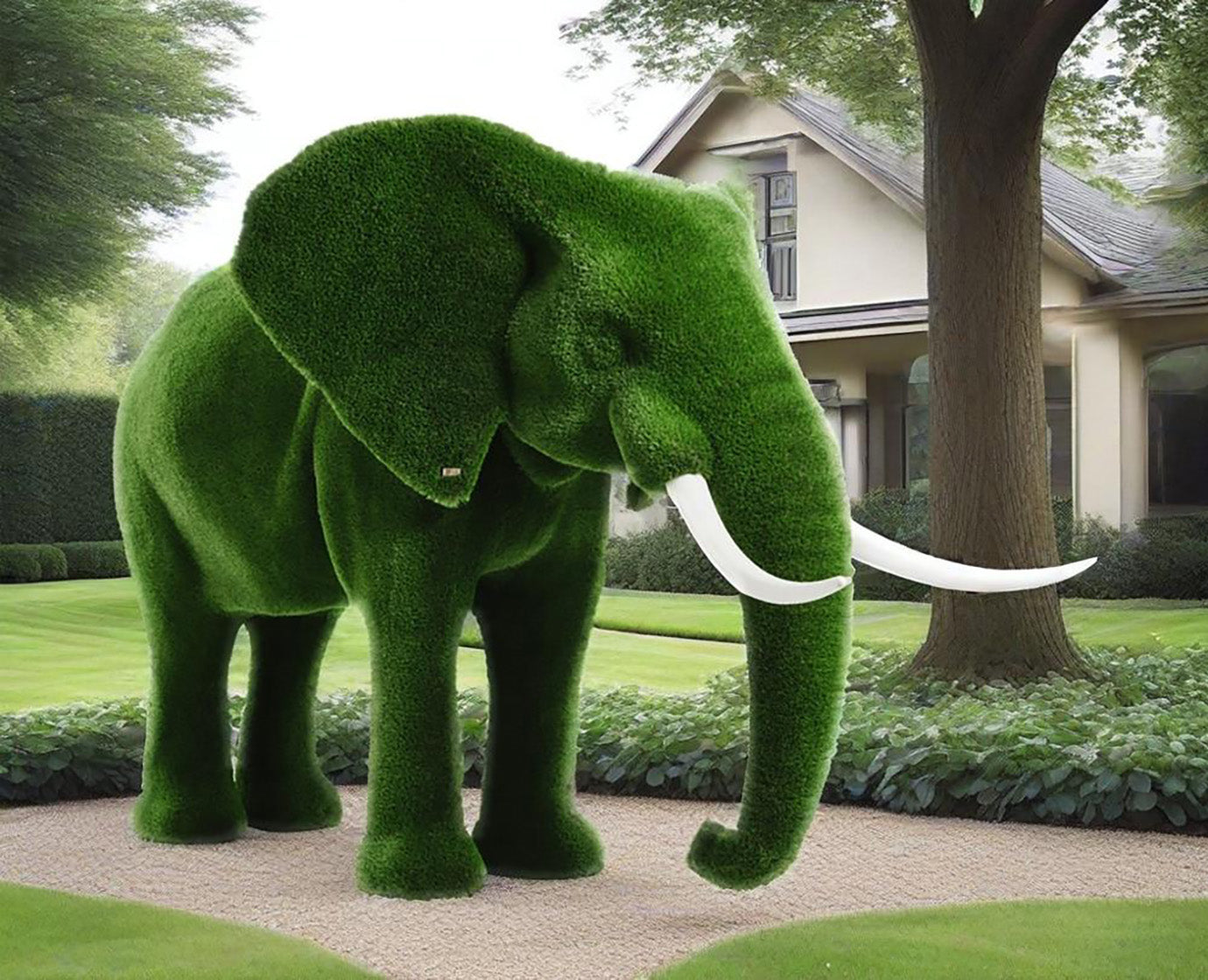 Topiary Large Elephant artificial grass animals
