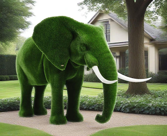 Topiary Large Elephant artificial grass animals