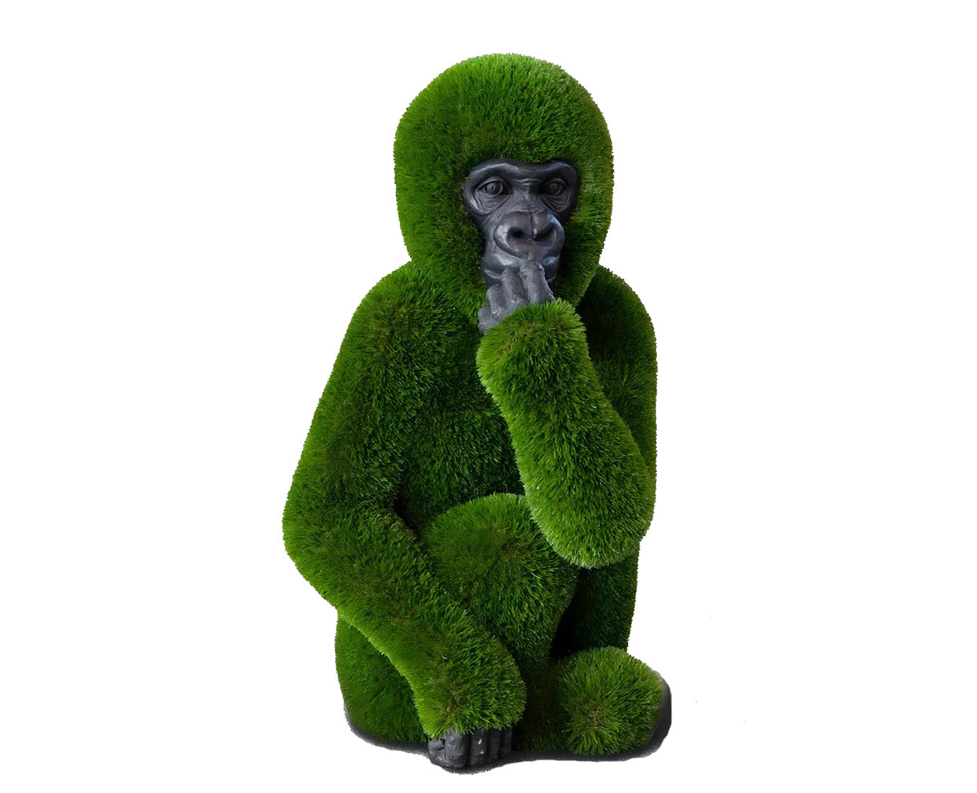 Topiary Gorilla baby with carved face artificial grass animals baby Gorilla