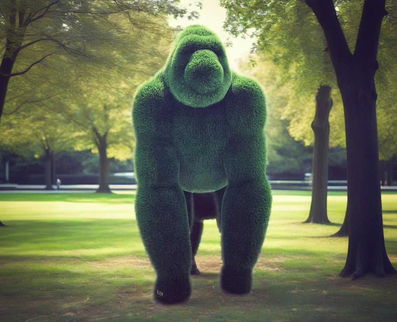 Topiary big Gorilla male artificial grass animals Big Male Gorilla