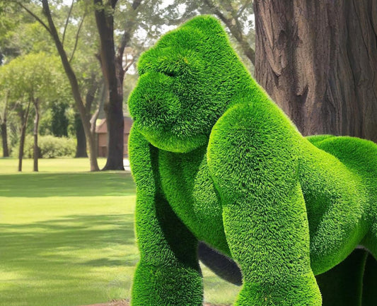 Topiary big Gorilla male artificial grass animals Big Male Gorilla