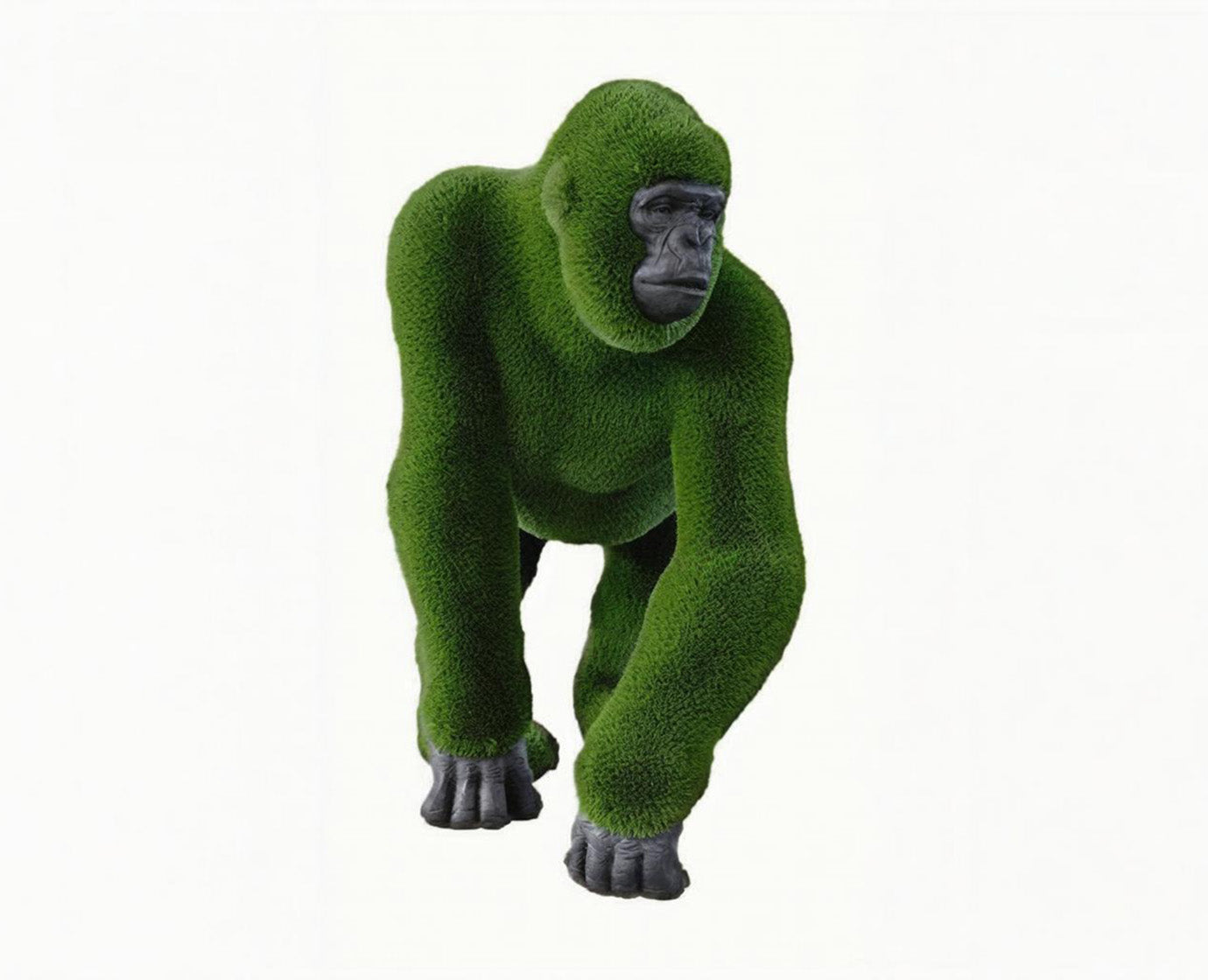 Topiary big Gorilla female with carved face artificial grass animals Big Female Gorilla