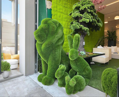 Topiary sitting lion artificial grass animals lion Scupture