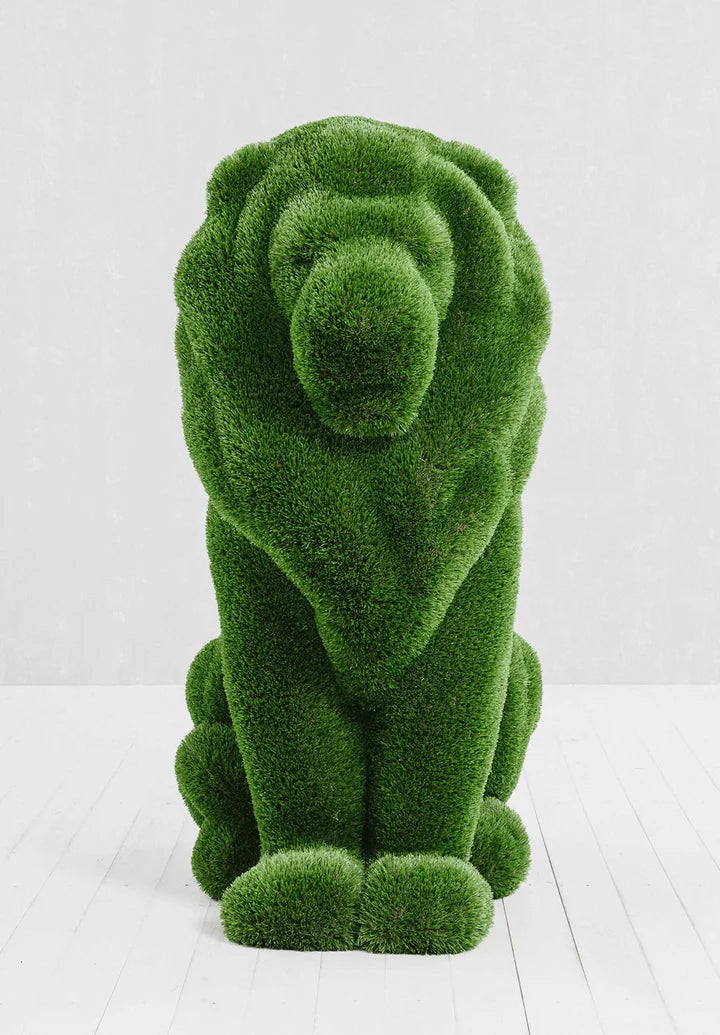 Topiary sitting lion artificial grass animals lion Scupture