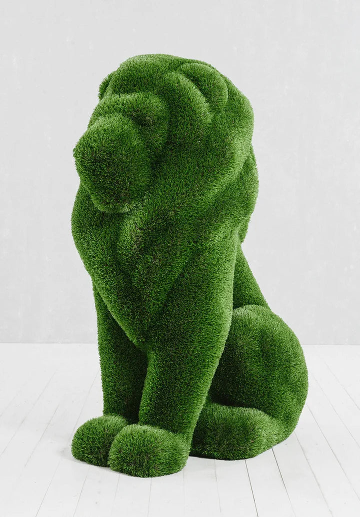 Topiary sitting lion artificial grass animals lion Scupture