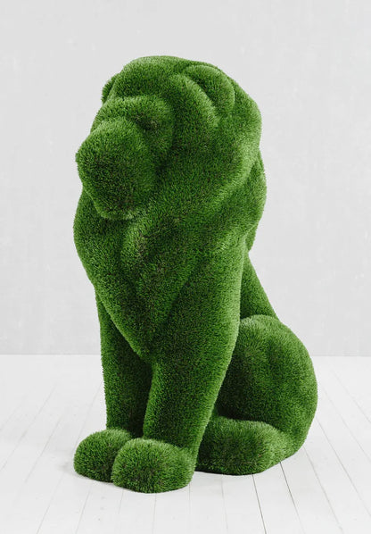 Topiary sitting lion artificial grass animals lion Scupture