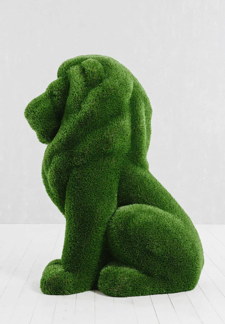 Topiary sitting lion artificial grass animals lion Scupture
