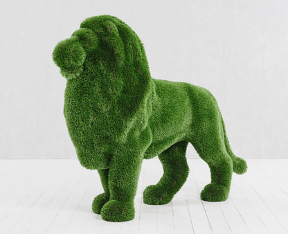 Topiary standing lion artificial grass animals standing lion Scupture