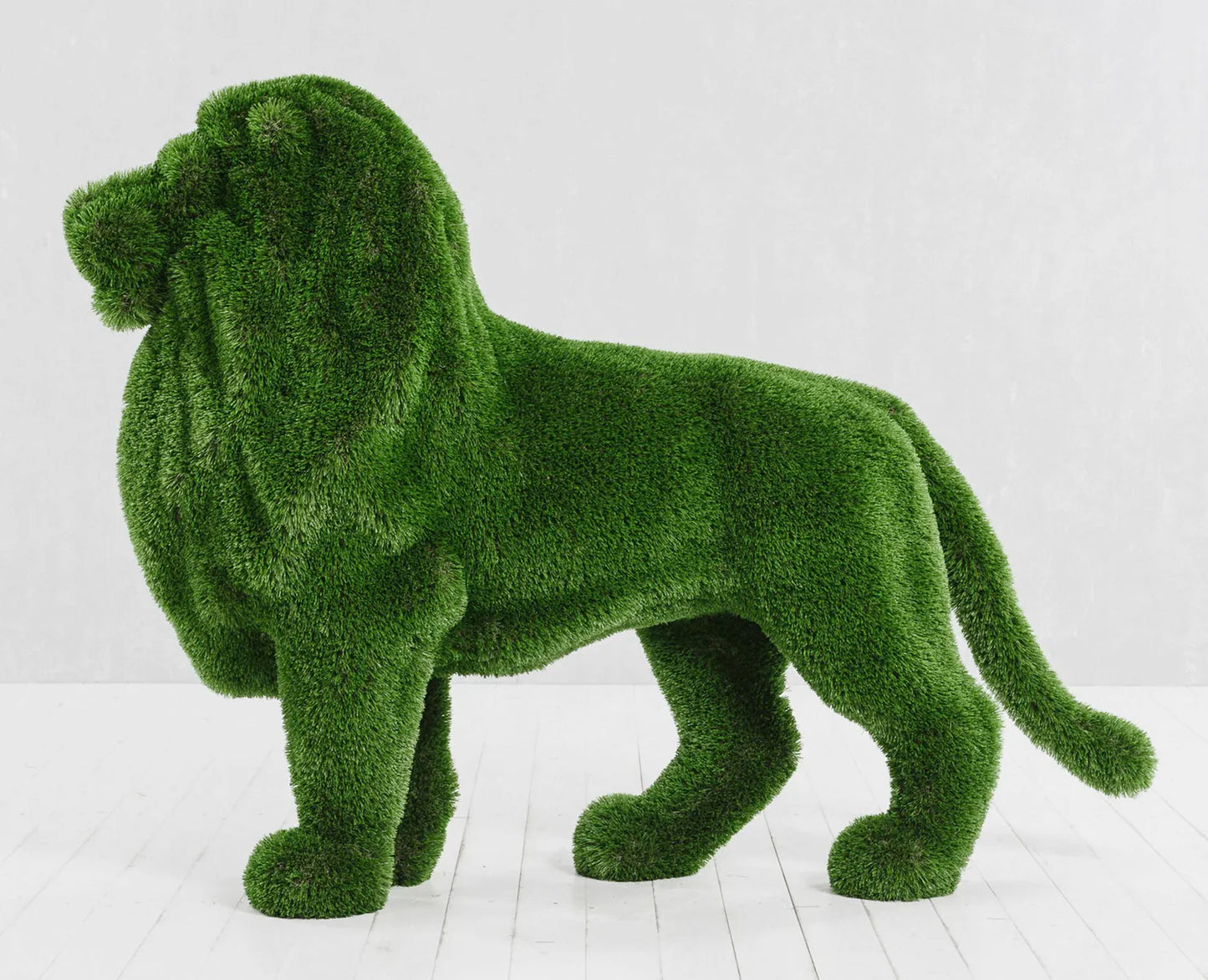 Topiary standing lion artificial grass animals standing lion Scupture